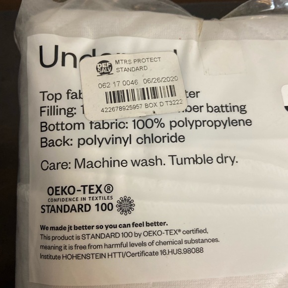 Nwt Room essentials waterproof under pad white 
Use with any mattress 
35” x 48” - Picture 8 of 8